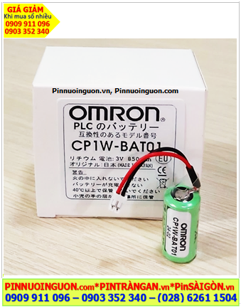 Omron CP1W-BAT01; Pin nuôi nguồn PLC Omron CP1W-BAT01 lithium 3v 1/2AA 950mAh (NHẬT)
